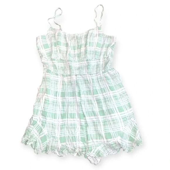 Lily rose plaid ruffled hem romper - Picture 2 of 3